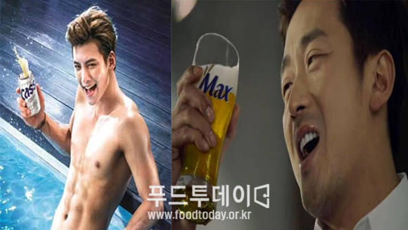 지창욱 (카스 맥주 모델), 하정우 (하이트 맥주 모델)