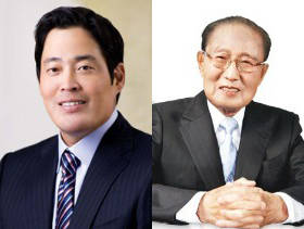 (좌측부터) 정용진 신세계그룹 부회장, 정재원 정식품 명예회장