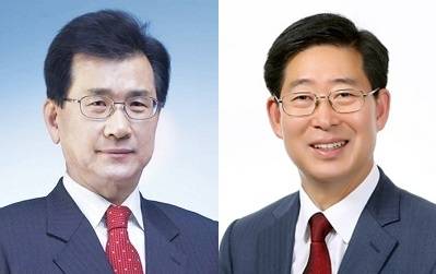 이시종 더불어민주당 충북도지사 (좌측) 양승조 충남지사 후보 (우측)